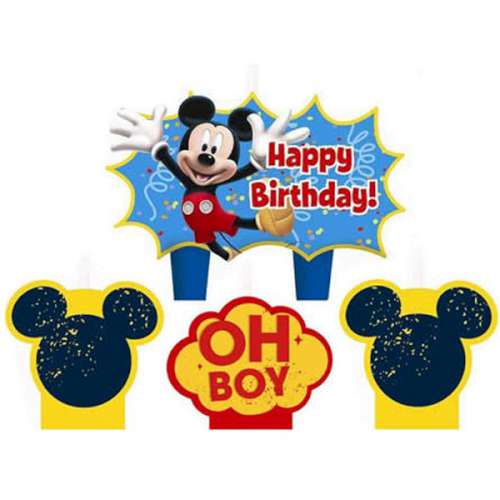 Mickey Mouse Moulded Candle Set - Click Image to Close